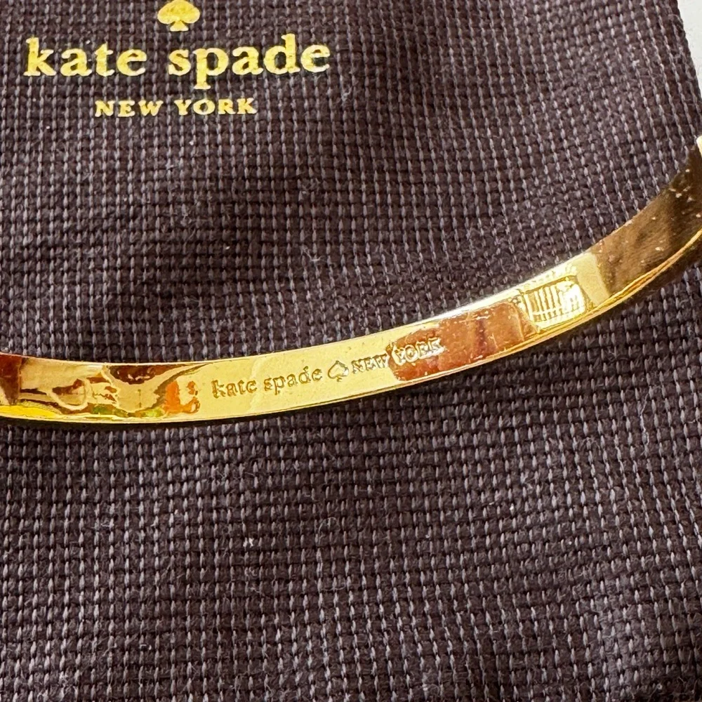 Kate Spade Gold Hinged Bangle Bracelet - Picture 6 of 6